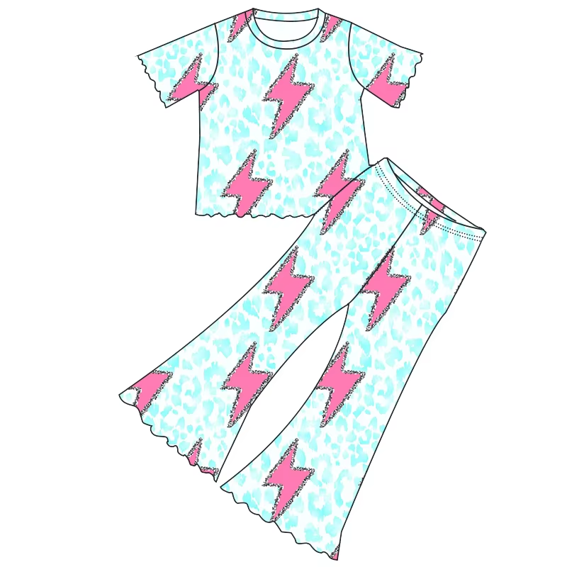 6.18 Lightning Blue Short Sleeve Pants Suit
