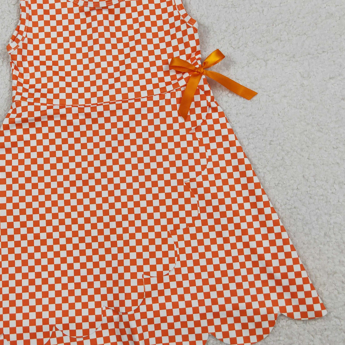 3.30 GSD3428 Baby Girls Orange Checked Yoga Active Scallop Shorts Knee Length Dresses(副本)