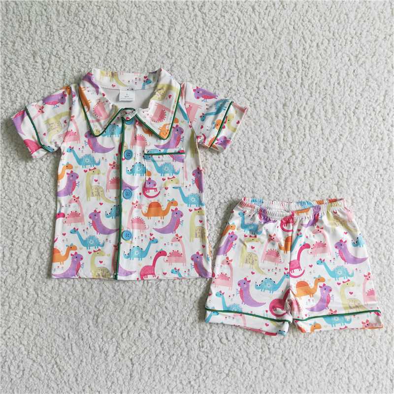 BSSO0052 Baby girls boys shorts pajamas sleepwea