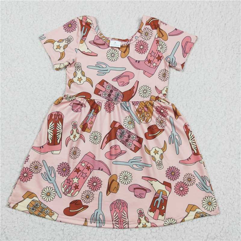 4.19west shoes floral girls dress summer kids skirts