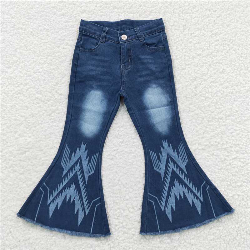4.19west washed girls bells kids jeans
