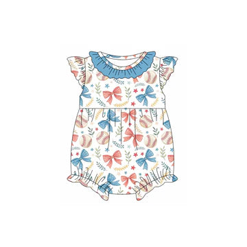5.6 Bow Baseball Summer Toddler Clothes