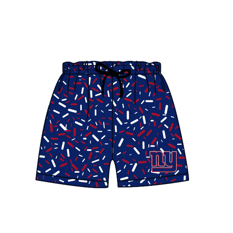7.3Preorder(moq 5) Baby Boys Drip Navy NY Team Sports Shorts