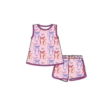 5.7 Colorful Bow Rose Red Suit