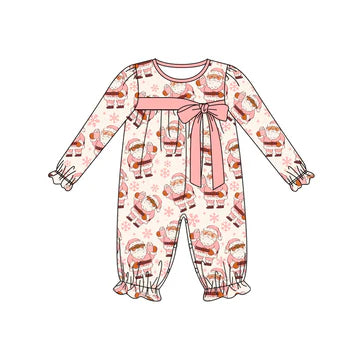 6.3 Santa Claus Bow Long Sleeve Toddler Clothes