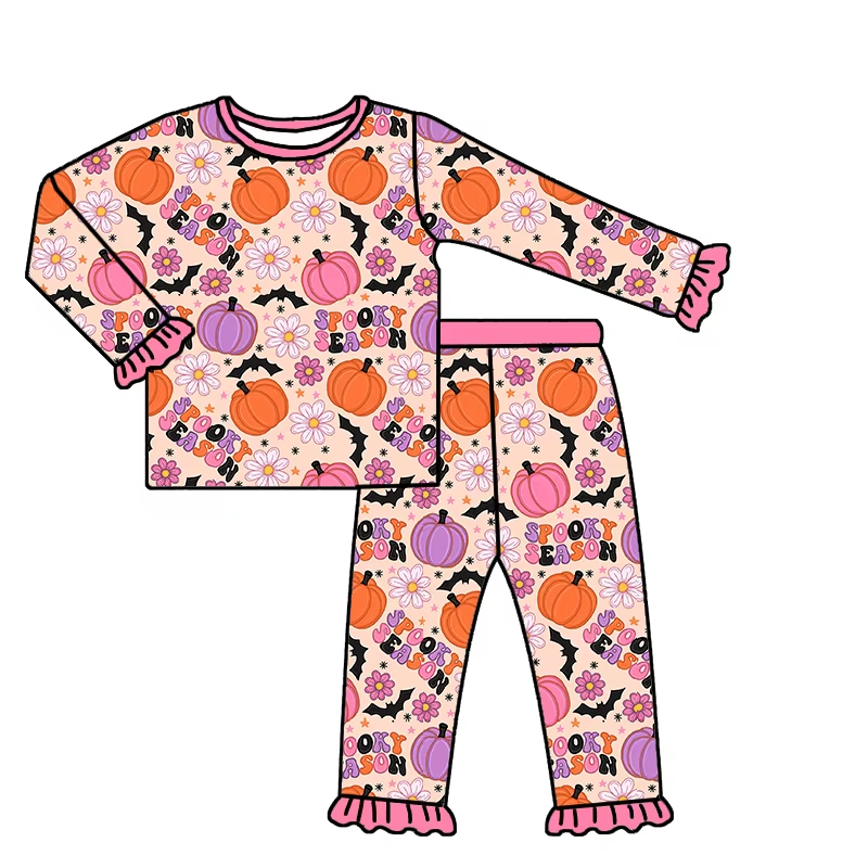 6.16 Letter Pumpkin Long Sleeve Suit