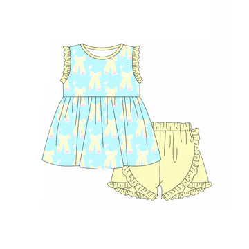 5.6 Yellow Sleeveless Girls Summer Suit