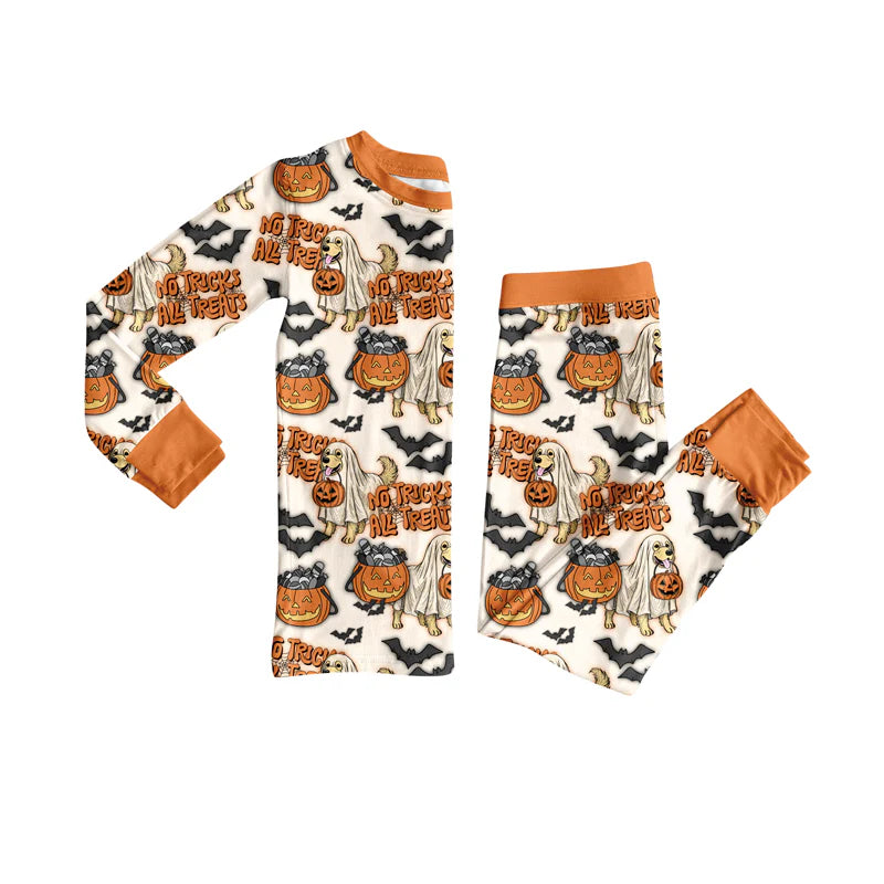8.4Preorder (moq 5)Baby Girls Ghost Pumpkins Top Pant Halloween Pajamas Set