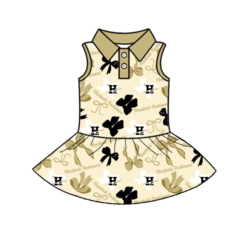 6.1 Sleeveless Letter Button Dress