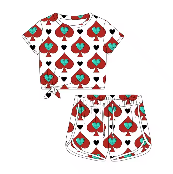 5.14 Heart Girl Short Sleeve Suit