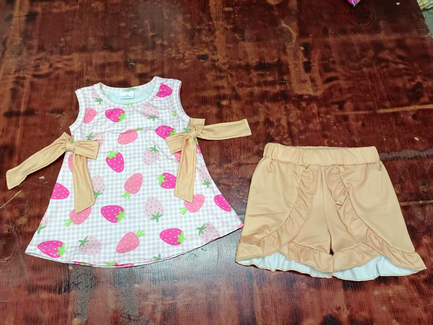 5.9 Strawberry Brown Girls Summer Suit