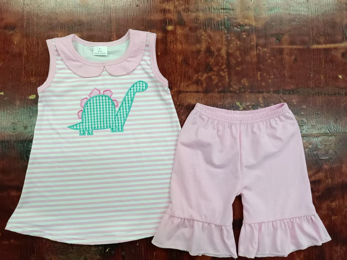 4.26 Dinosaur Girls Short Sleeve Suit