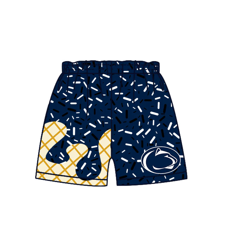 7.2Preorder (moq 5)Baby Boys Navy Cheetah Drip Team Shorts Bottom