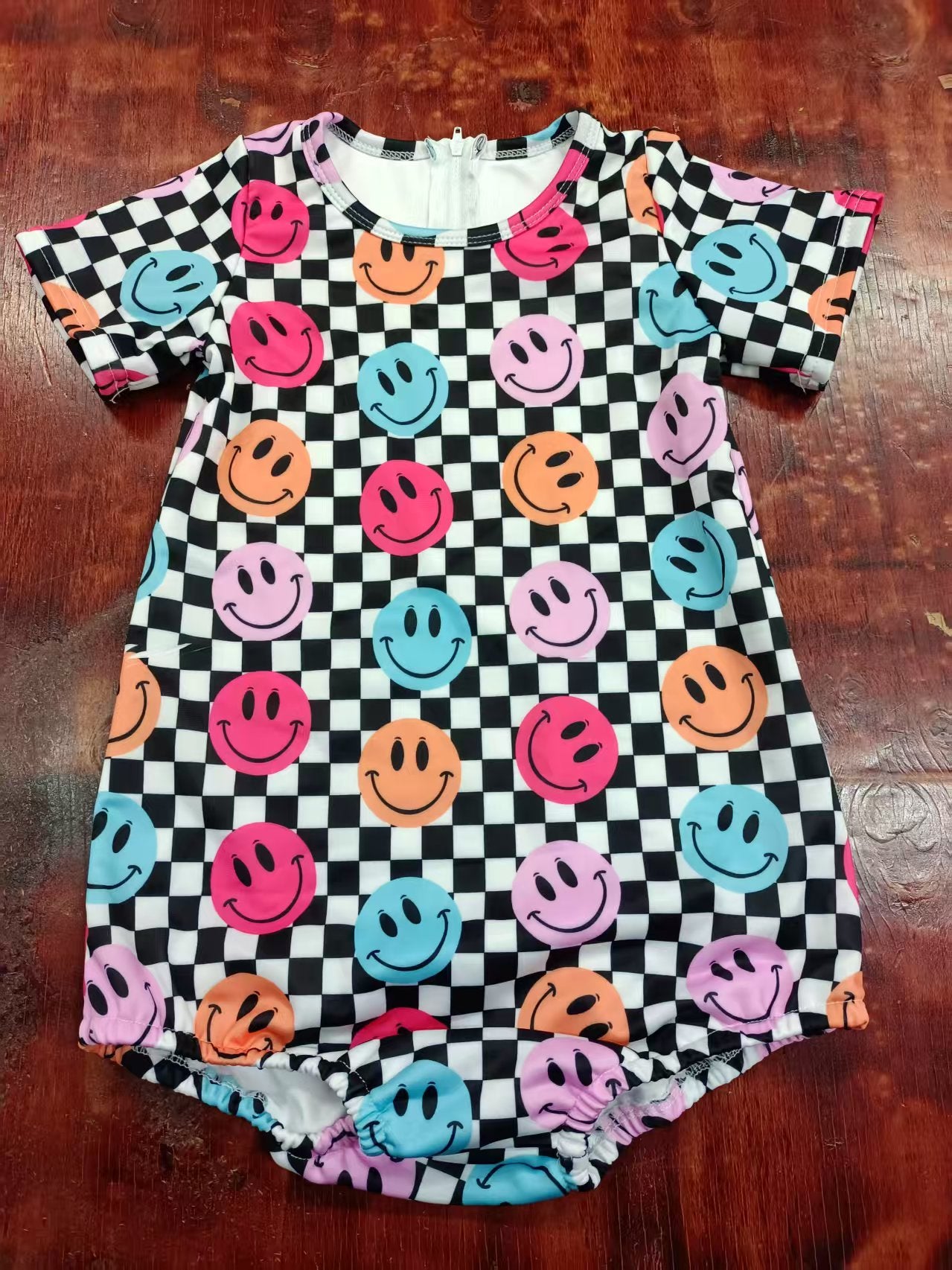 4.26 Smiley plaid toddler clothes