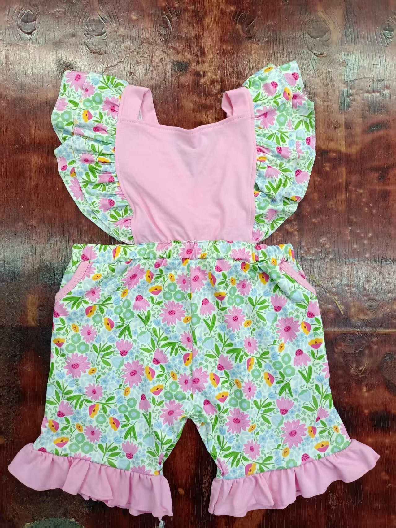 4.26 Pink floral toddler clothes