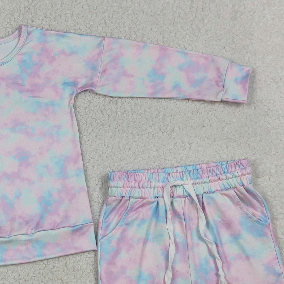3.31 GLS0094 Baby Girls Colorful Tie-dye Camo Top Pockets Shorts Clothes Sets Regular price$8.00 USD