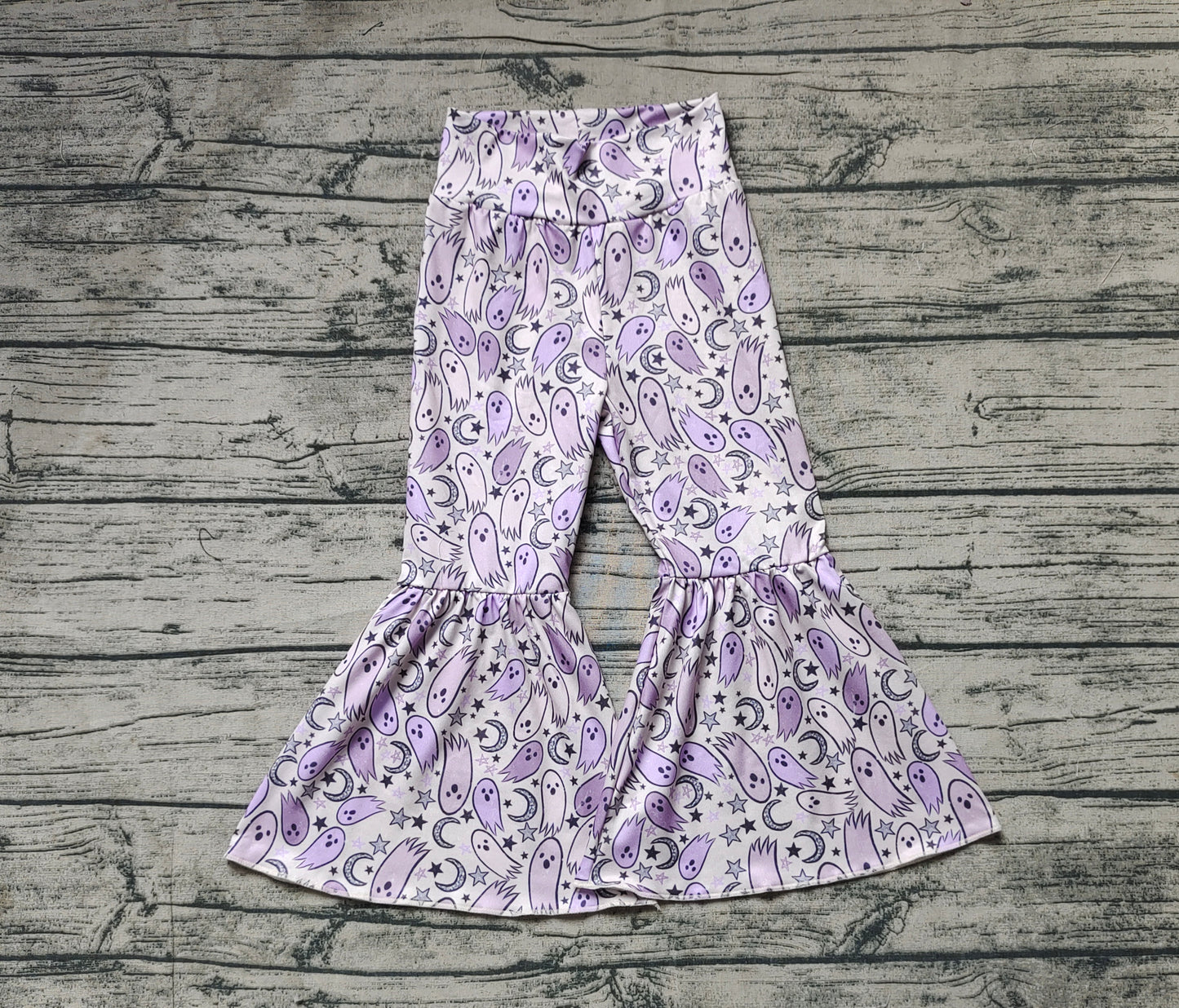 GSPO1669:GT0667+ P0562 hocus pocus star purple short-sleeved ghost star moon trousers suit