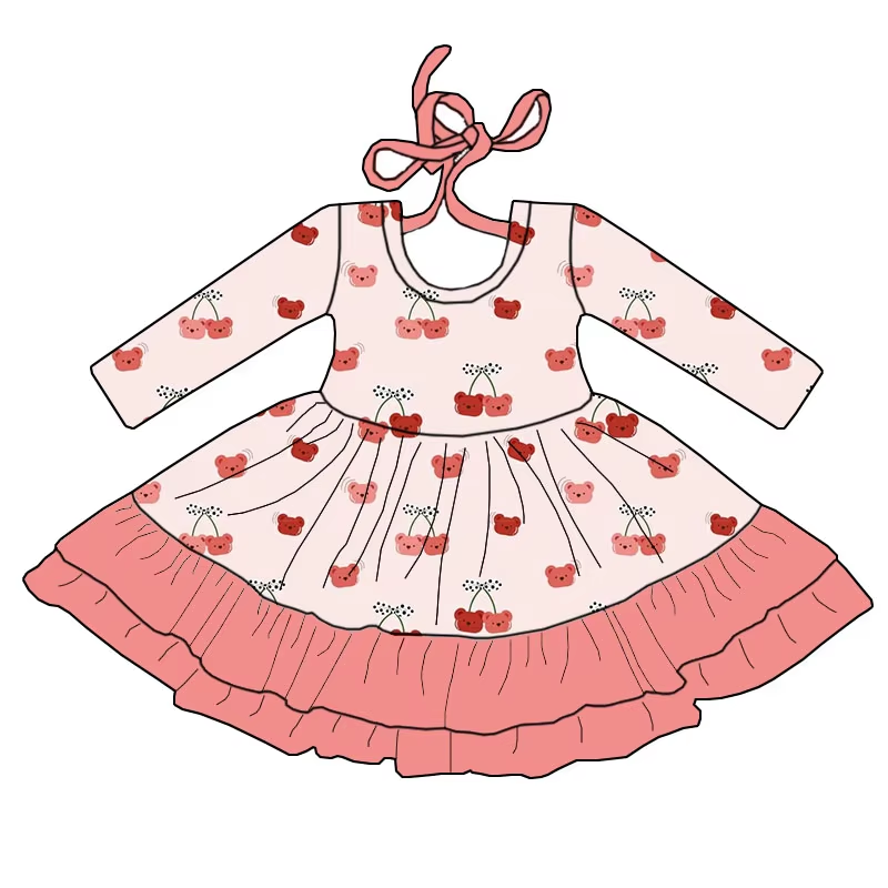 6.17 Bear Bow Long Sleeve Dress