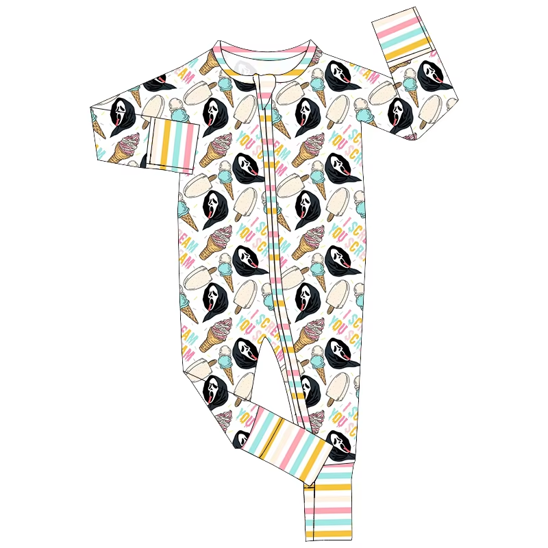 6.18 Halloween Ice Cream Zipper Toddler Clothes