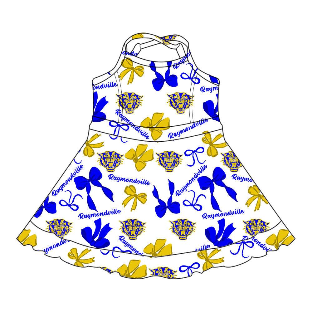 6.11 Strapless Blue Bow Dress
