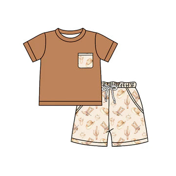 5.6 Pocket Boots Cactus Short Sleeve Suit