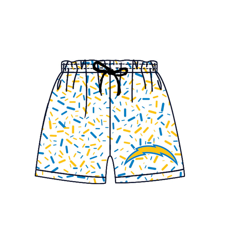 7.3Preorder(moq 5) Baby Boys Drip Yellow Lights Team Sports Shorts