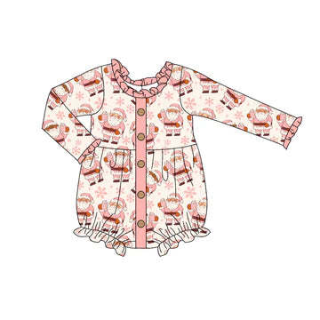 6.3 Santa Claus pink long-sleeved toddler clothes