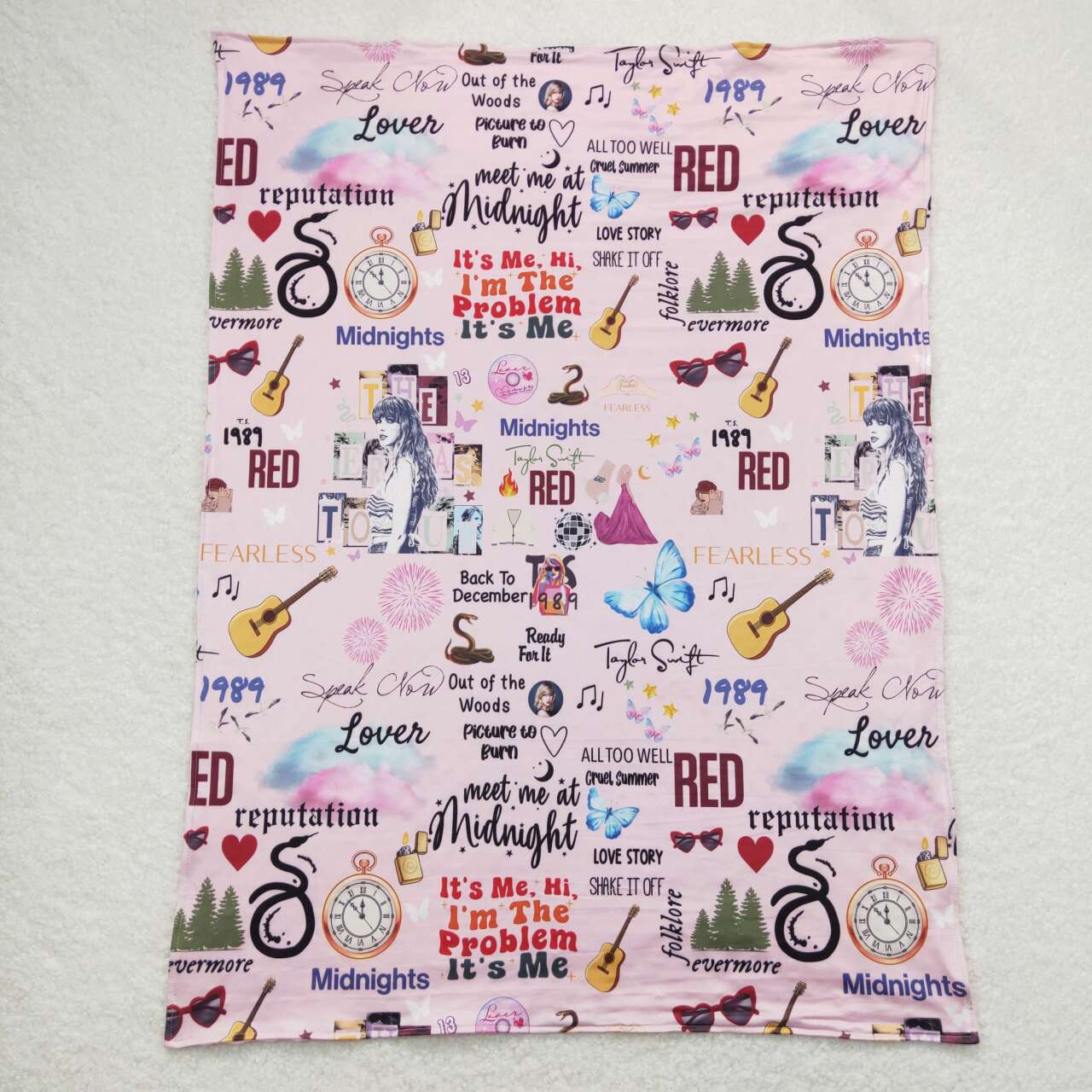 4.21BL0124 taylor swift pink baby blanket