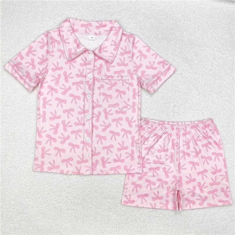 4.9 GSSO1537 Adult female military green camouflage short-sleeved shorts pajamas set