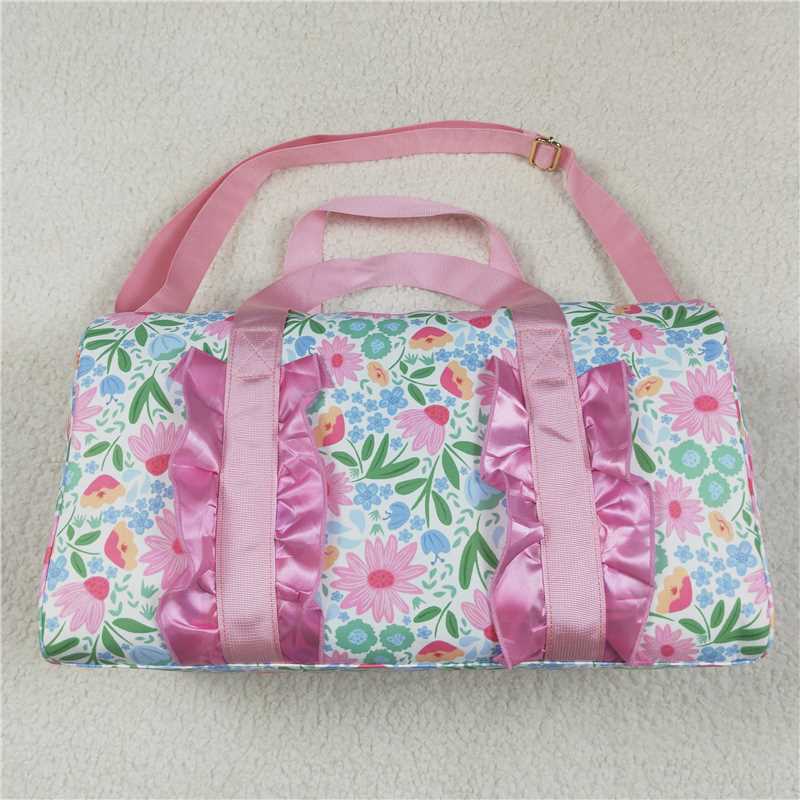 5.1 BA0290 Flower and leaf pink lace gym bag