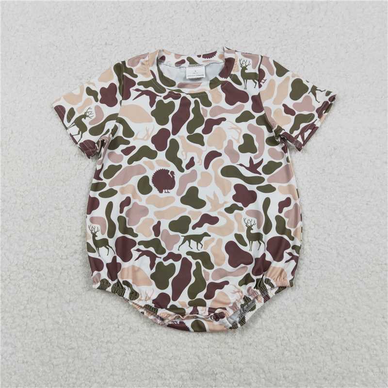 X12.10 SR3448 Camouflage Short-Sleeve Jumpsuit