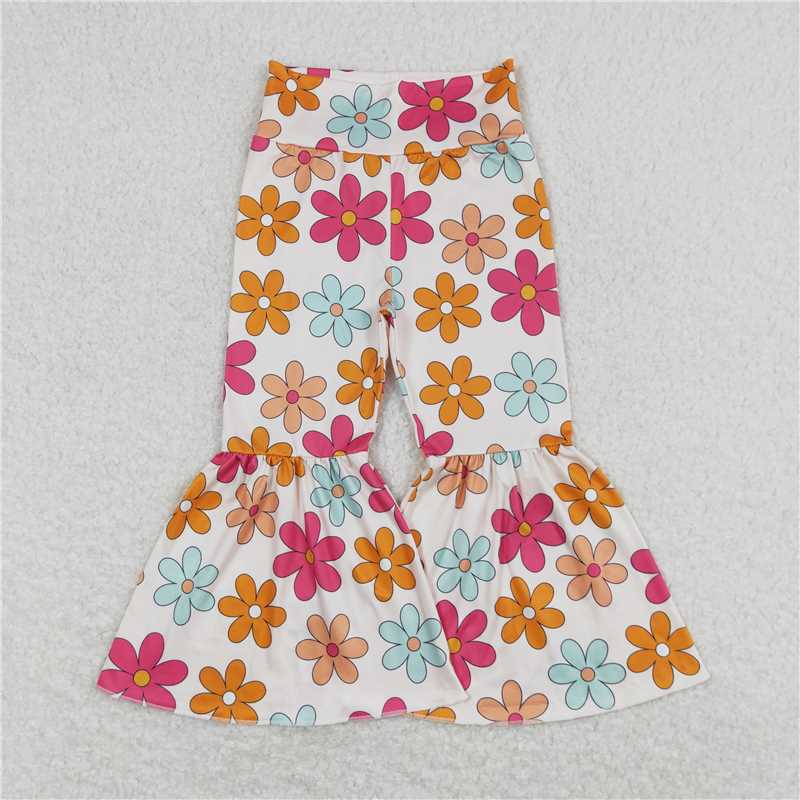 P0451 floral beige trousers