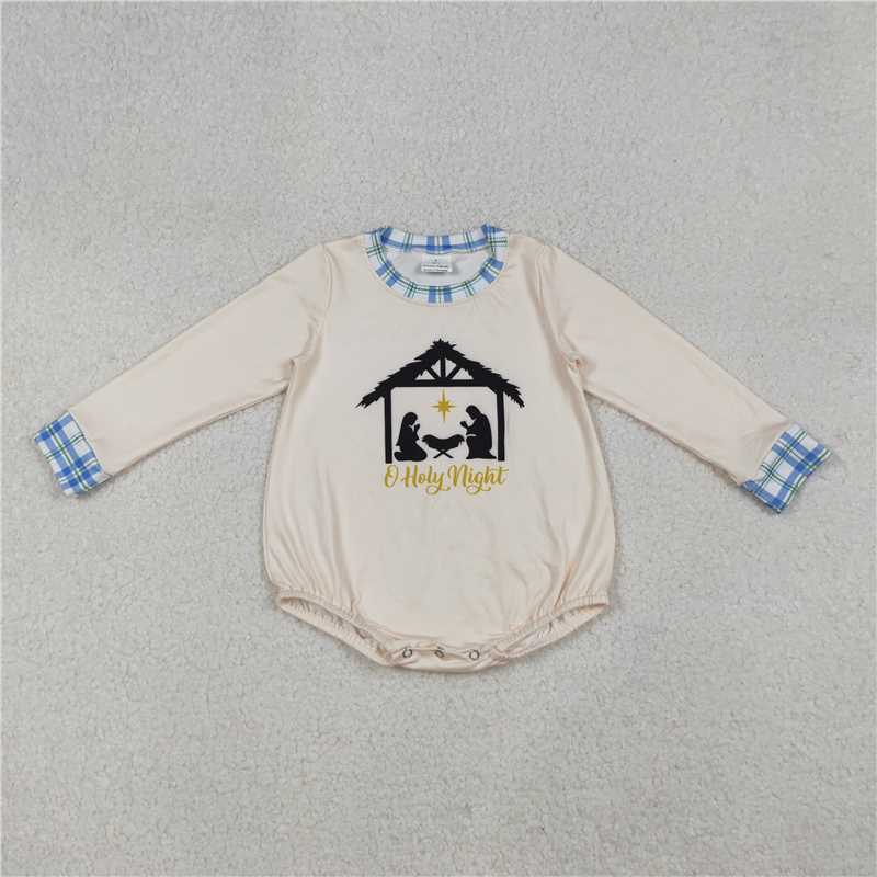 X10.13 LR2292 Holy Night Jesus Beige Long-Sleeved Bodysuit