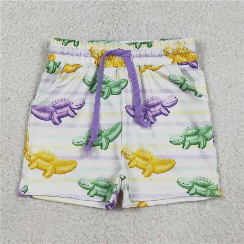 X1.6 SS0678 Carnival Crocodile Striped Shorts