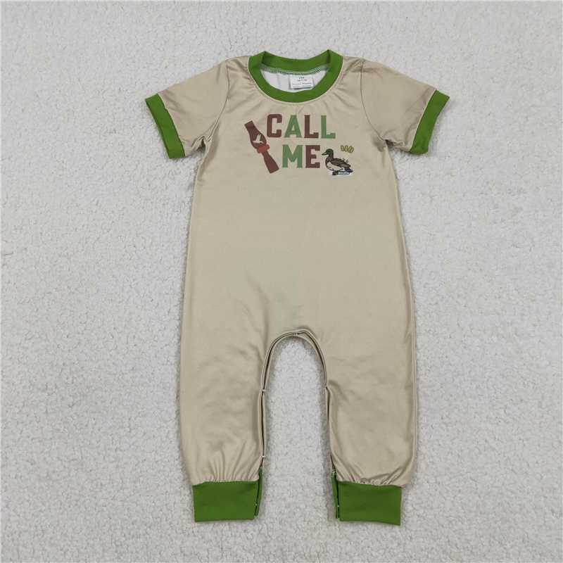 X1.2 SR3684 Call me duck green short-sleeved jumpsuit
