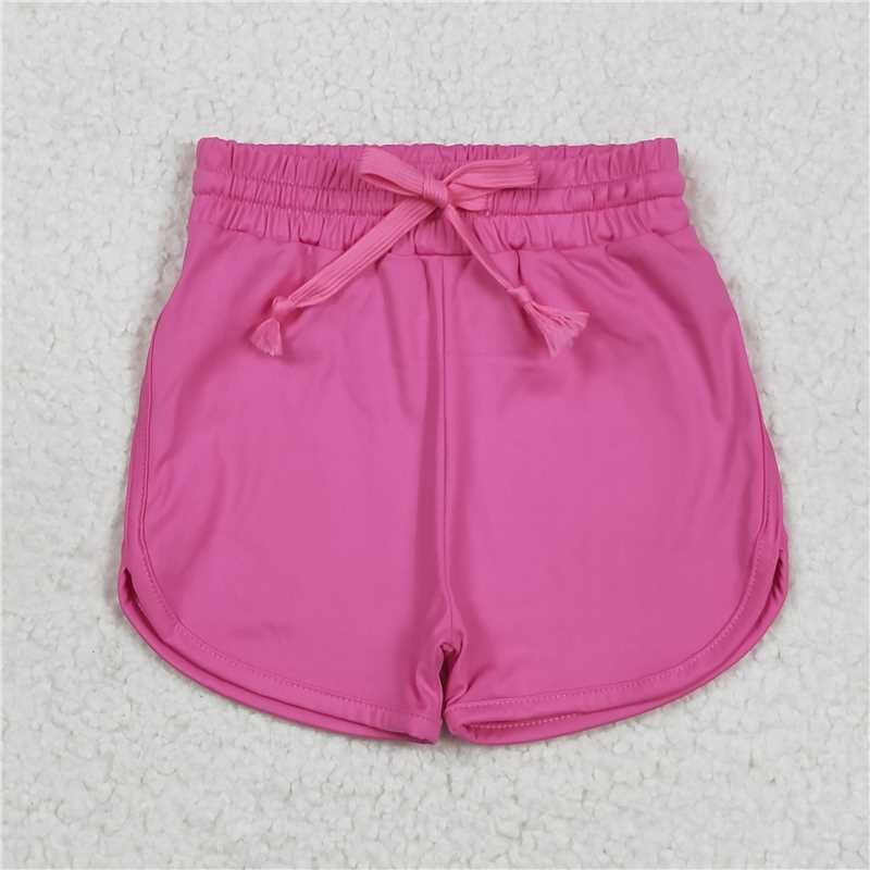 5.10 SS0503 Pure rose red yoga shorts