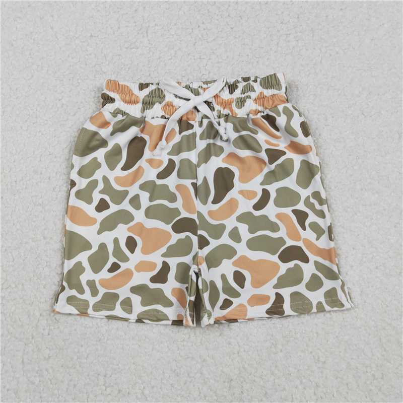 x12.12 SS0698 Orange-green camouflage shorts