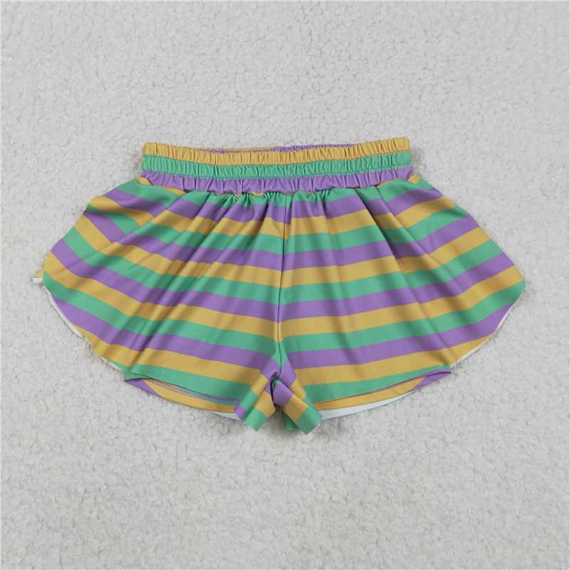 X12.6 SS0685 Carnival Striped Yoga Shorts