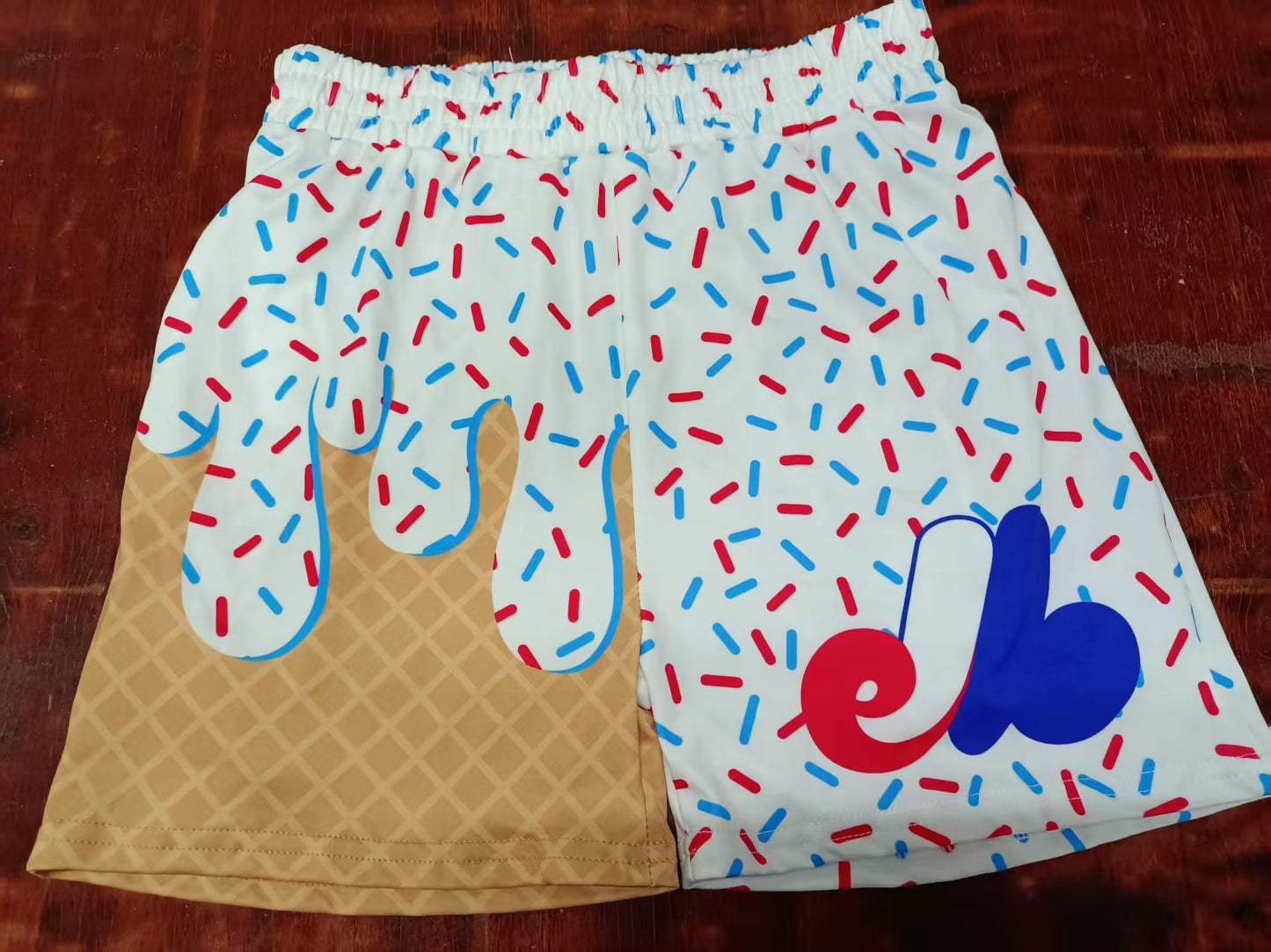 5.9 Waffle Cartoon Elastic Shorts