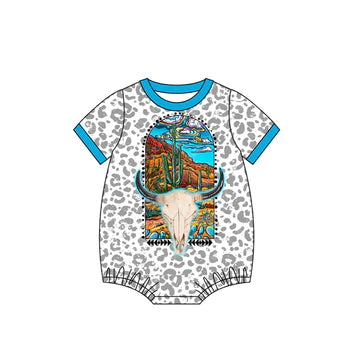 5.29 Bullhead blue short-sleeved jumpsuit