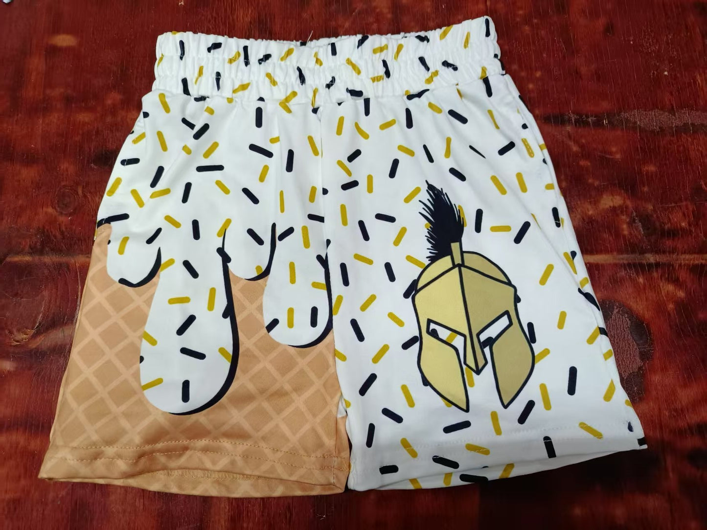 5.9 blue elastic team shorts