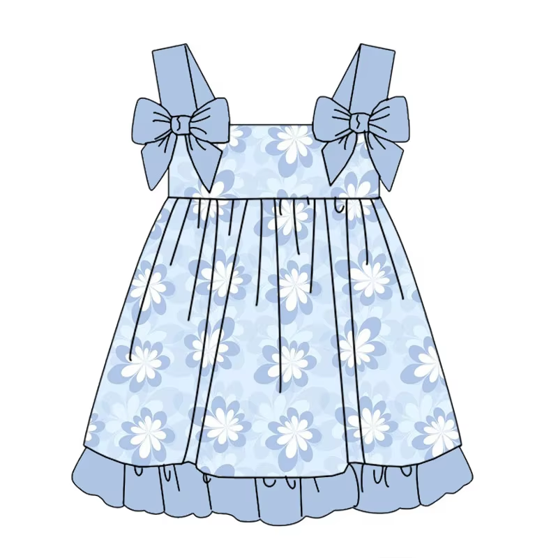5.13 Strapless Blue Flower Dress