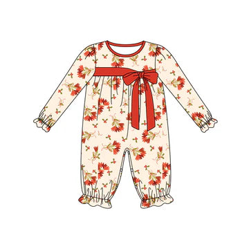 6.3 Girls Bow Cartoon Zipper Long Sleeve Toddler Clothes