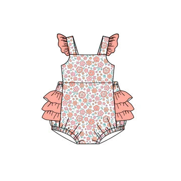 5.6 Orange flower toddler clothes