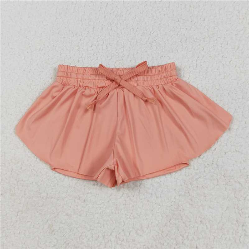 5.22 SS0547 Solid orange yoga shorts
