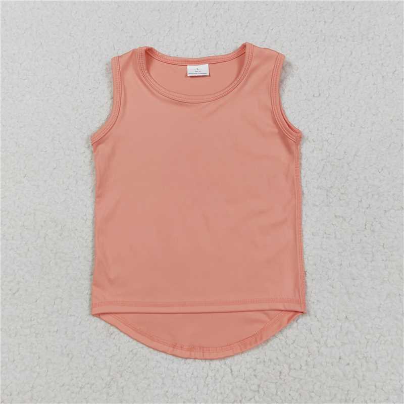 5.30 GT0984 Solid orange sleeveless yoga top