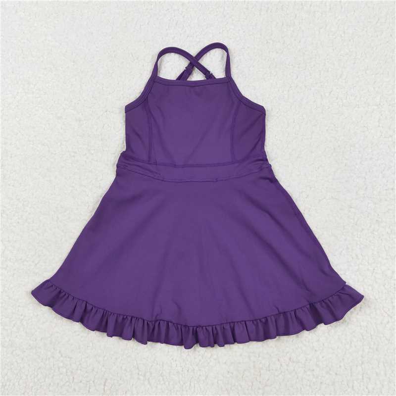 5.30 S0554 Pure purple sportswear yoga skirt swimsuit