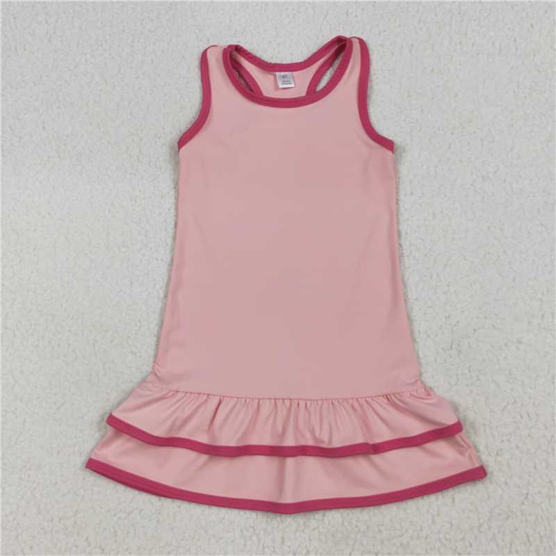 7.23 GSD2630 Pure pink yoga sleeveless dress