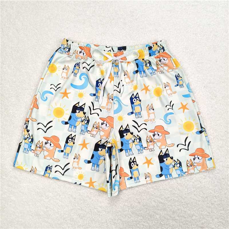 4.10 S0360 Adult men bluey sun light yellow swimming trunks