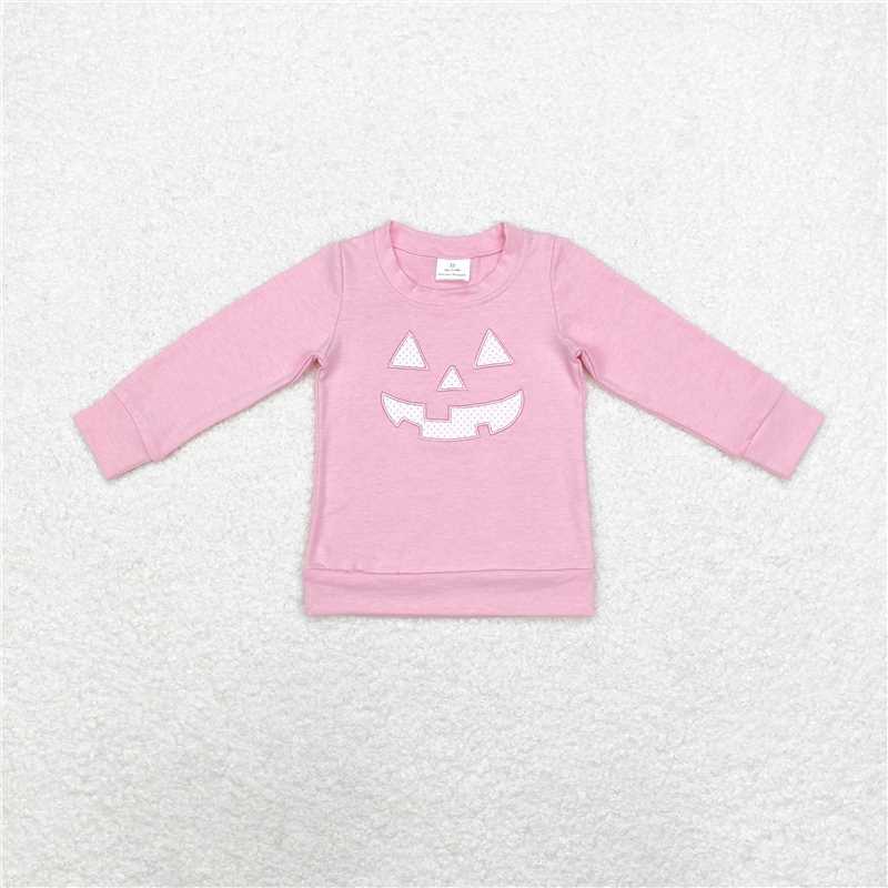 GT0718 SPOOKY Halloween black and white ink long-sleeved top(复制)